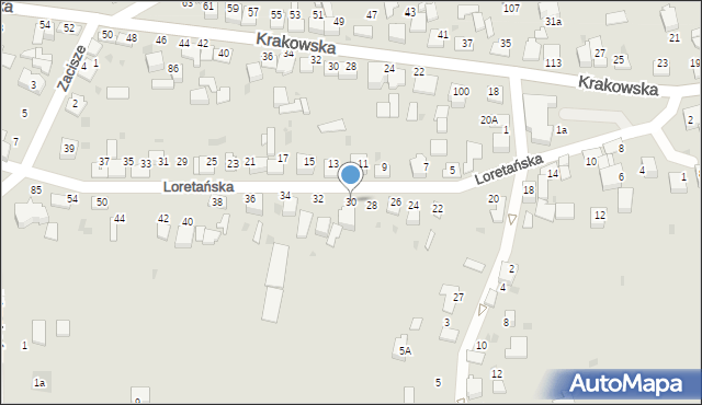 Wojnicz, Loretańska, 30, mapa Wojnicz