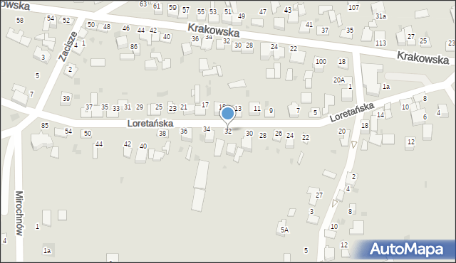 Wojnicz, Loretańska, 32, mapa Wojnicz