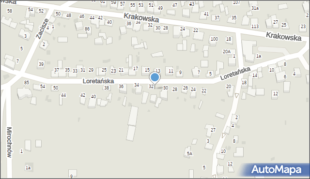 Wojnicz, Loretańska, 83, mapa Wojnicz