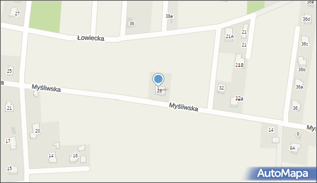 Wola, Łowiecka, 28, mapa Wola