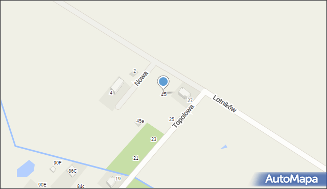 Wólka Radzymińska, Lotników, 45, mapa Wólka Radzymińska