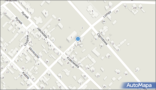 Woźniki, Lompy Józefa, 4, mapa Woźniki