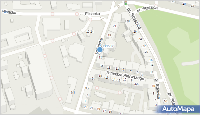 Wrocław, Łowiecka, 11, mapa Wrocławia