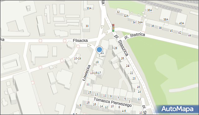 Wrocław, Łowiecka, 19A, mapa Wrocławia