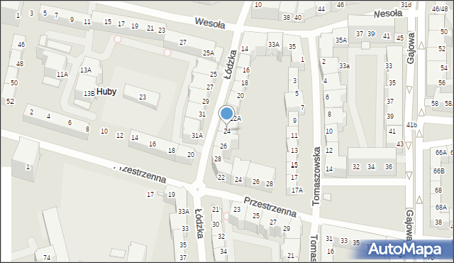 Wrocław, Łódzka, 24, mapa Wrocławia