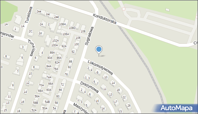 Wrocław, Lokomotywowa, 15, mapa Wrocławia