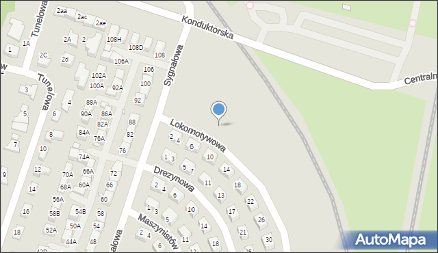 Wrocław, Lokomotywowa, 17, mapa Wrocławia