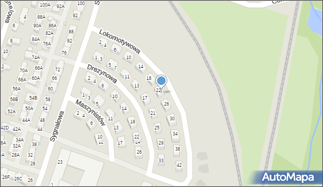 Wrocław, Lokomotywowa, 24, mapa Wrocławia