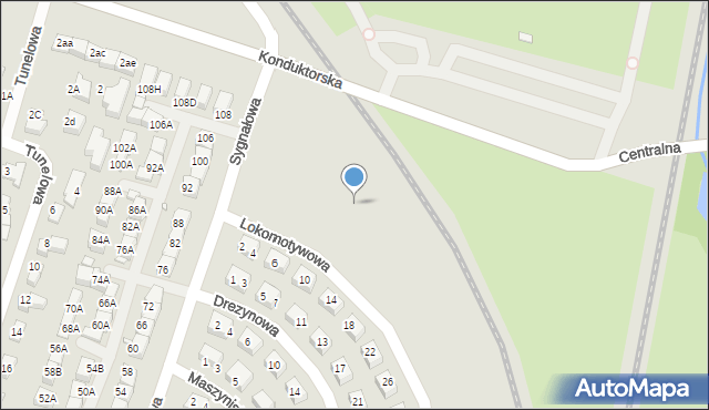 Wrocław, Lokomotywowa, 25, mapa Wrocławia