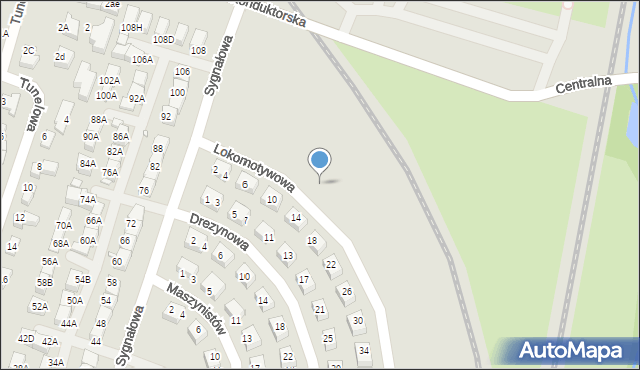 Wrocław, Lokomotywowa, 33, mapa Wrocławia