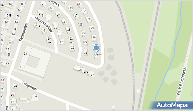 Wrocław, Lokomotywowa, 42, mapa Wrocławia