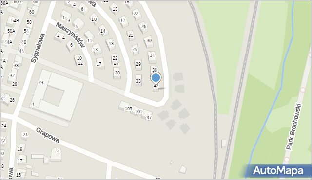 Wrocław, Lokomotywowa, 44, mapa Wrocławia