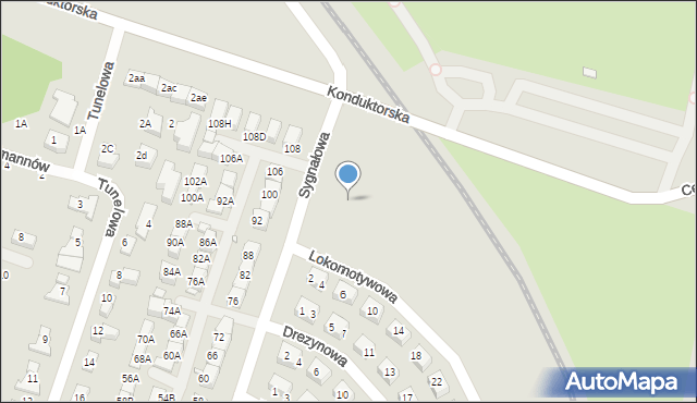 Wrocław, Lokomotywowa, 5, mapa Wrocławia