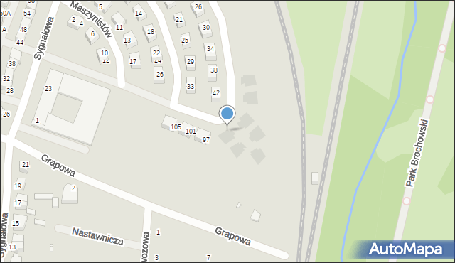 Wrocław, Lokomotywowa, 95, mapa Wrocławia