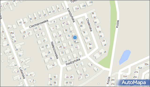 Wrocław, Łomżyńska, 17, mapa Wrocławia