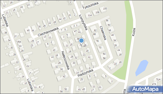 Wrocław, Łomżyńska, 29, mapa Wrocławia