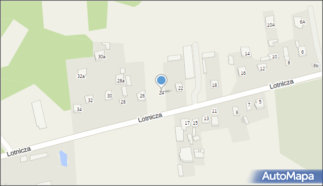 Wsola, Lotnicza, 24, mapa Wsola