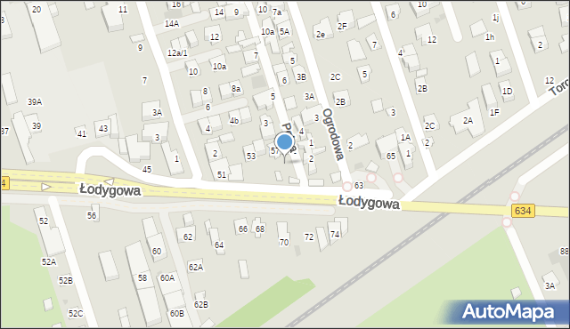 Ząbki, Łodygowa, 59, mapa Ząbki