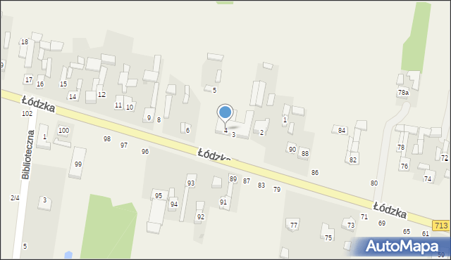 Zaborów Pierwszy, Łódzka, 4, mapa Zaborów Pierwszy