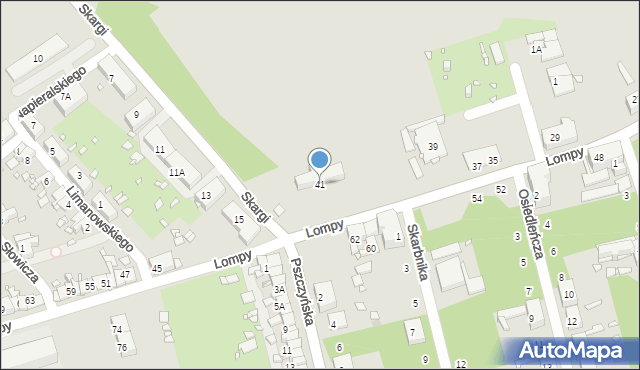 Zabrze, Lompy Józefa, 41, mapa Zabrza