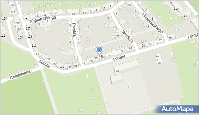 Zabrze, Lompy Józefa, 83, mapa Zabrza