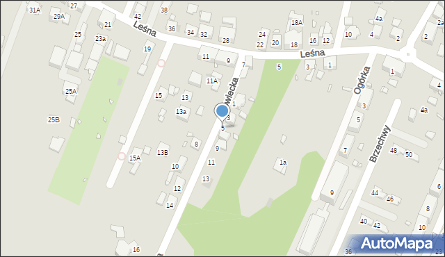 Zabrze, Łowiecka, 5, mapa Zabrza