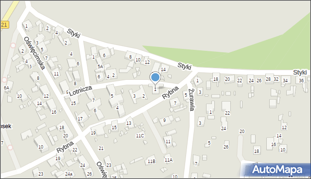 Zabrze, Lotnicza, 1, mapa Zabrza
