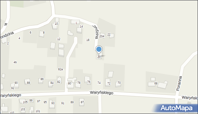 Zabrzeg, Londzina Józefa, ks., 20, mapa Zabrzeg