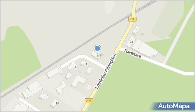 Żagań, Lotników Alianckich, 4, mapa Żagań