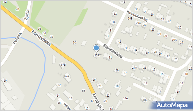 Zambrów, Łomżyńska, 30A, mapa Zambrów