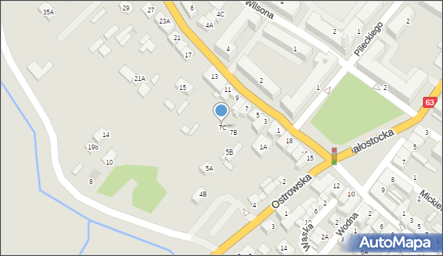 Zambrów, Łomżyńska, 7C, mapa Zambrów