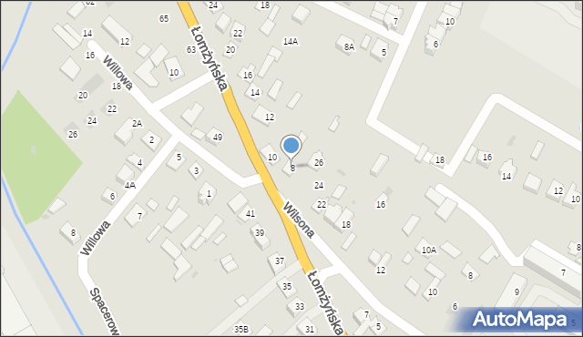 Zambrów, Łomżyńska, 8, mapa Zambrów