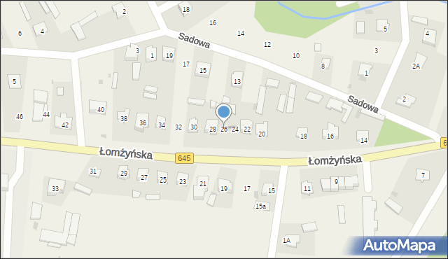 Zbójna, Łomżyńska, 26, mapa Zbójna