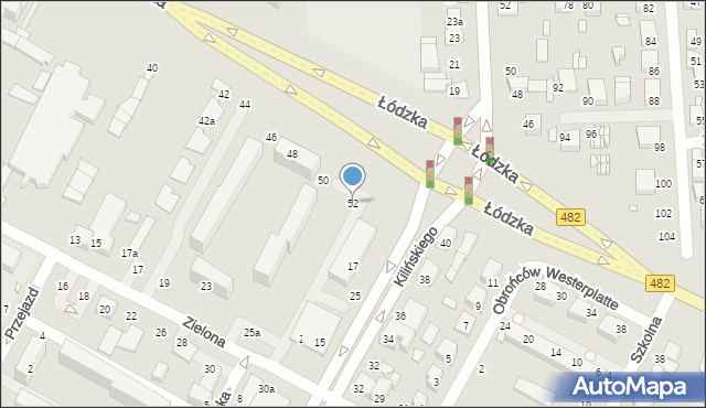 Zduńska Wola, Łódzka, 52, mapa Zduńska Wola