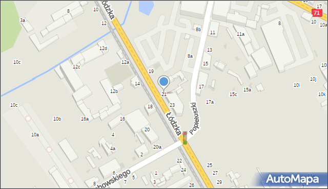 Zgierz, Łódzka, 21, mapa Zgierz