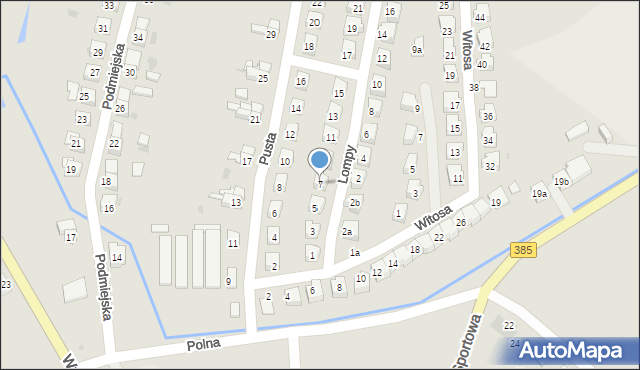 Ziębice, Lompy Józefa, 7, mapa Ziębice
