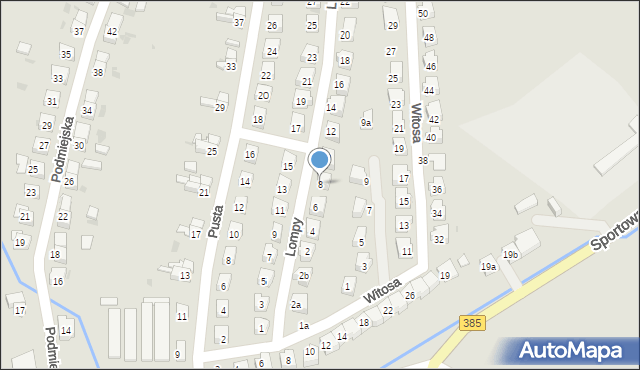 Ziębice, Lompy Józefa, 8, mapa Ziębice