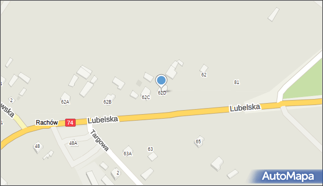 Annopol, Lubelska, 62D, mapa Annopol