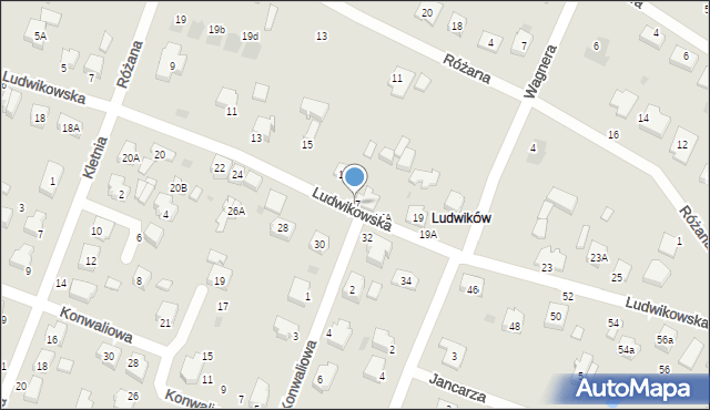 Bełchatów, Ludwikowska, 17, mapa Bełchatów