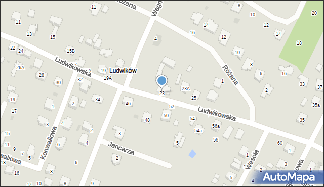 Bełchatów, Ludwikowska, 23, mapa Bełchatów
