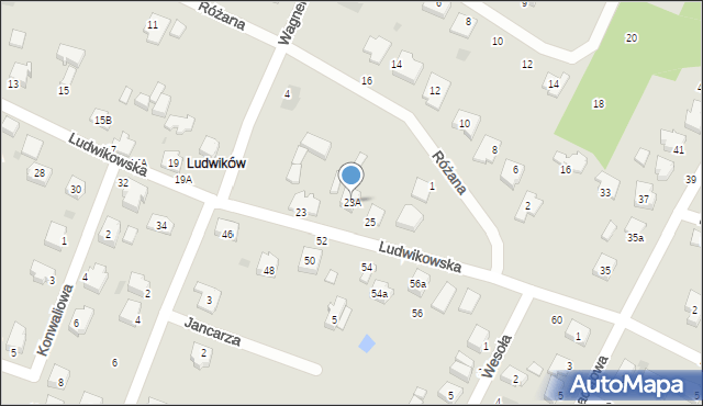 Bełchatów, Ludwikowska, 23A, mapa Bełchatów
