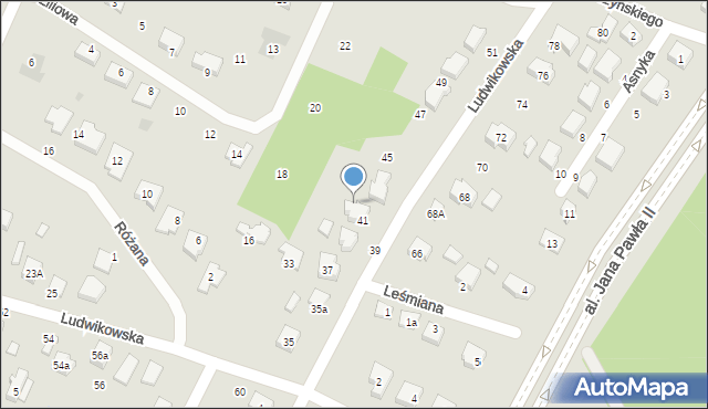 Bełchatów, Ludwikowska, 43, mapa Bełchatów