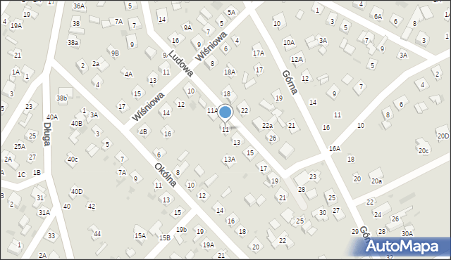 Biała Podlaska, Ludowa, 11, mapa Białej Podlaskiej