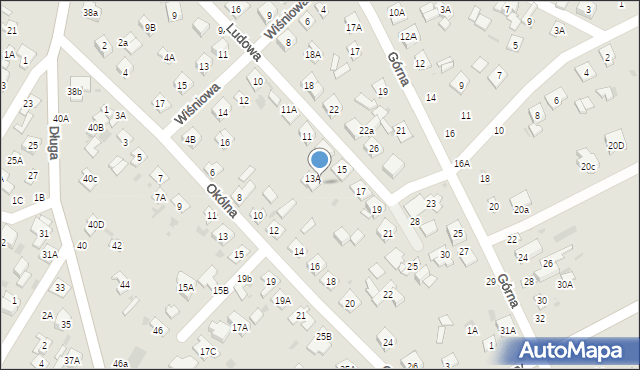 Biała Podlaska, Ludowa, 15a, mapa Białej Podlaskiej
