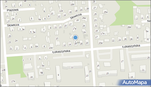 Biała Podlaska, Łukaszyńska, 16, mapa Białej Podlaskiej