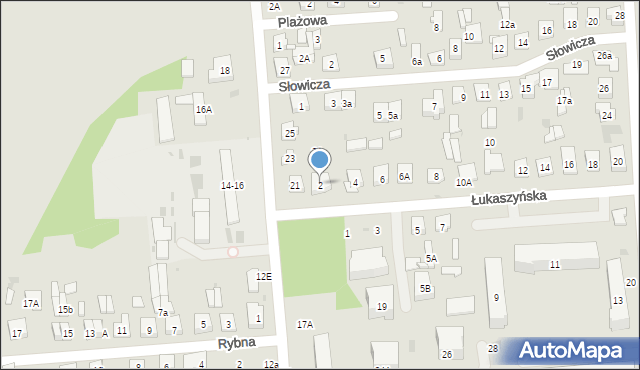 Biała Podlaska, Łukaszyńska, 2, mapa Białej Podlaskiej