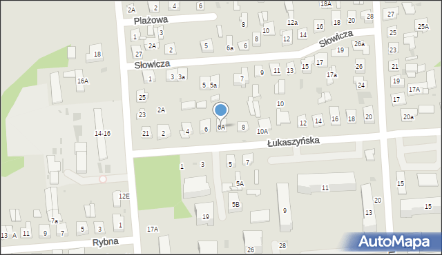 Biała Podlaska, Łukaszyńska, 6A, mapa Białej Podlaskiej