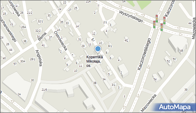 Białystok, Łukowska, 9, mapa Białegostoku