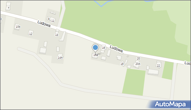 Biestrzykowice, Ludowa, 16a, mapa Biestrzykowice