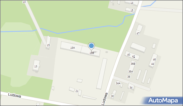Biestrzykowice, Ludowa, 19B, mapa Biestrzykowice